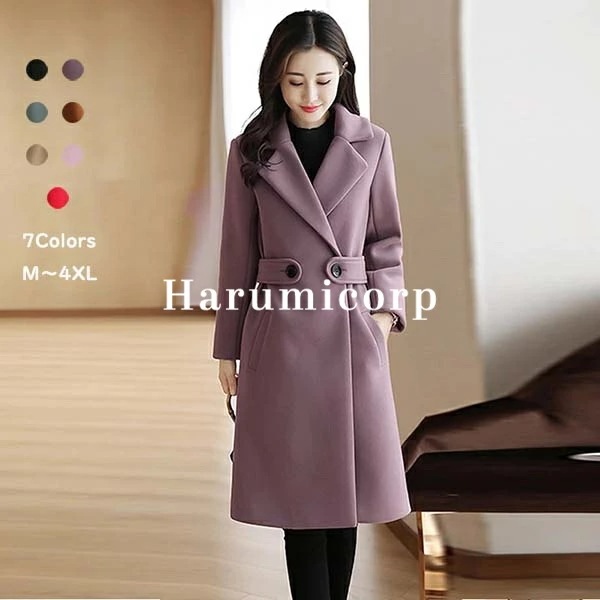 【即納941】チェスターコート レディース ロング 秋 冬 40代 ロングコート トレンチコート スプリングコート ピーコート ジャケット アウター トップス チュニック 大きいサイズ きれいめ 防寒