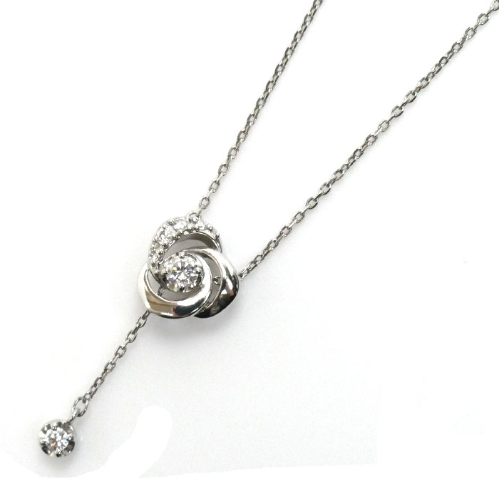 Vendome Aoyama ヴァンドーム青山 Pt950プラチナ Pt850プラチナ クリスティーヌ ネックレス APVN1854 41DI ダイヤモンド 2.4g 41cm レディース 中古