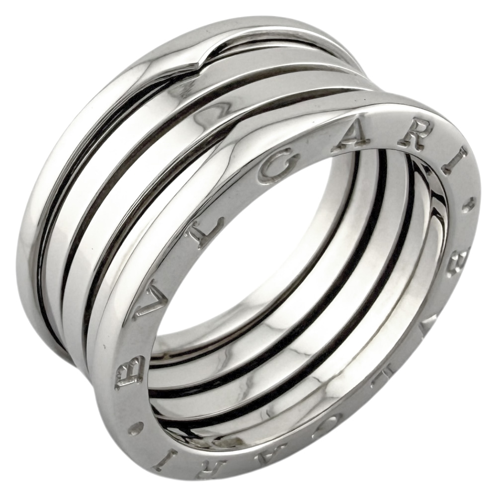 ブルガリ B-zero.1 ビーゼロワン 4バンド リング 指輪 21.5号 18金 K18ホワイトゴールド BVLGARI 中古 美品