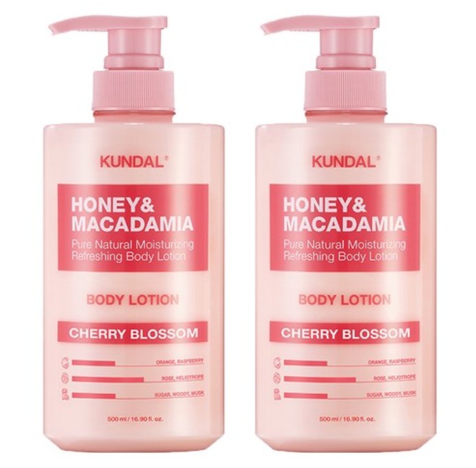ピュア ボディローション チェリーブロッサムの香り 500ml x 2個 (鎮静/弾力/保湿/栄養供給/活力/しわ防止)