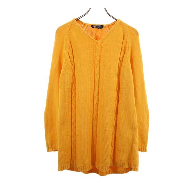 ウィークエンドバイマックスマーラ イタリア製 長袖 Vネック ニット M オレンジ WEEKEND by Max Mara セーター メンズ