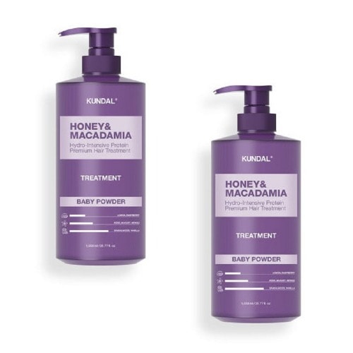 クンダルプロテイントリートメントベビーパウダー1058ml x 2つの香り保湿栄養柔らかいヘアケア大容量