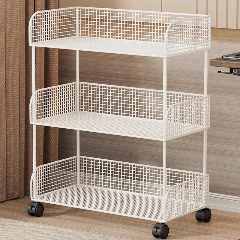 11 貯蔵ボックスブックボックス学生教室の本の読み込みとソートボックスホイール付き帳簿外帳 r n1001-白い3層 - ゆっくりサイズ r n1002-白い3層メディウムサイズ r n1003