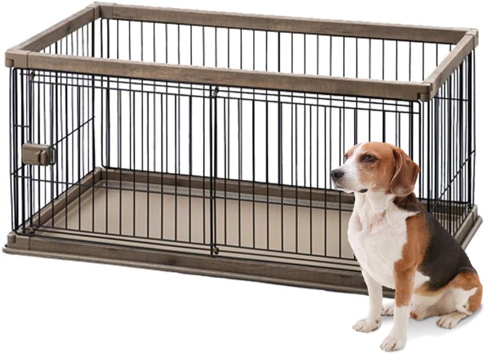 アイリスオーヤマ ウッディサークル PWSR-1260L ブラウン 中型犬用 中型犬向け