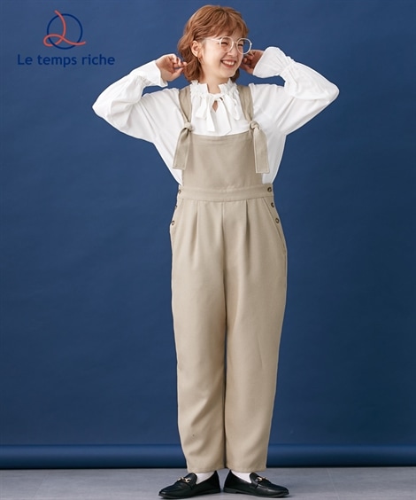 その他パンツ グラフチェックサロペットパンツ Le temps riche