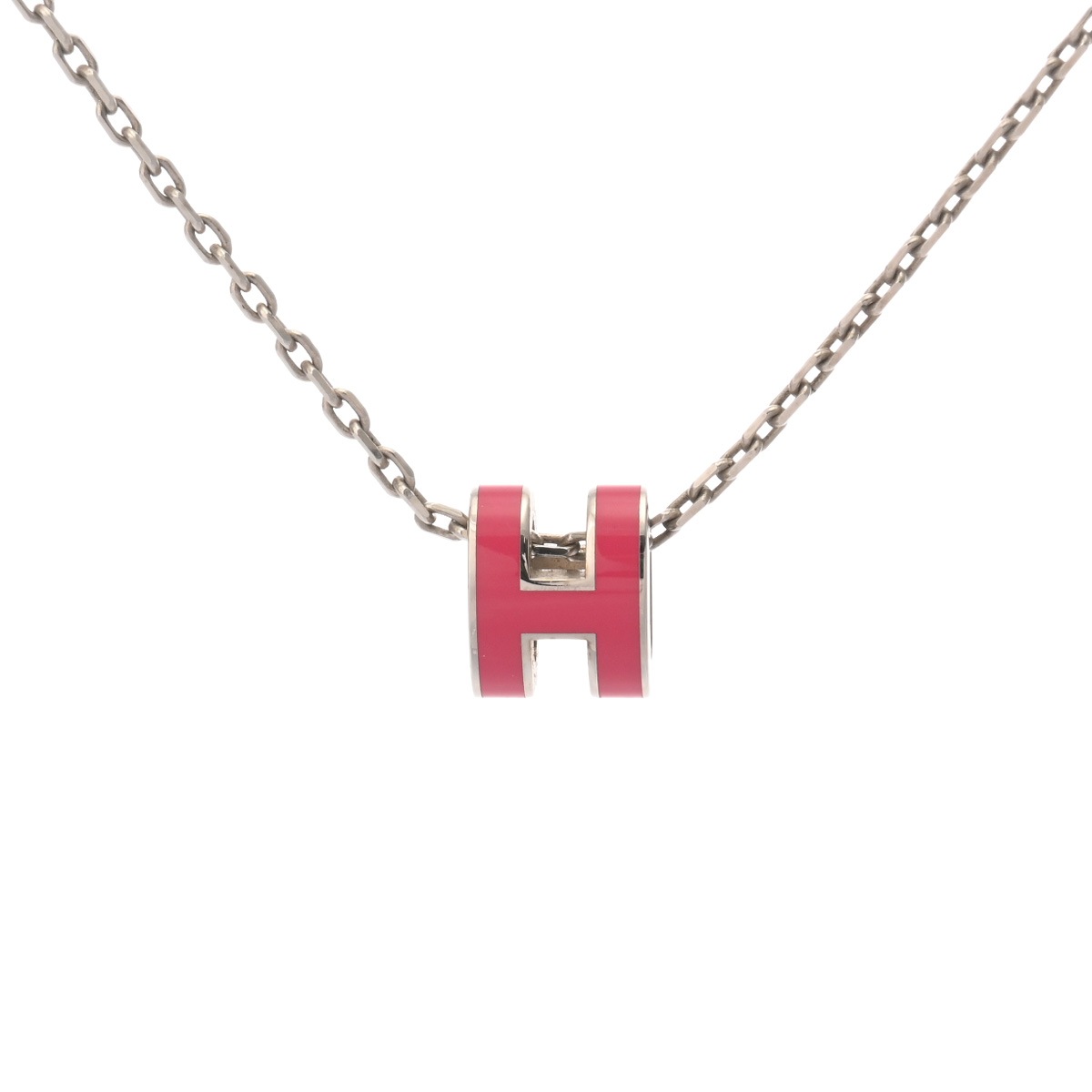 ポップアッシュ ミニ ネックレス シルバー金具 ピンク レディース GP ネックレス Aランク 中古 銀蔵