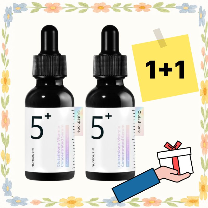 [韓国人気化粧品]5番 白玉グルタチオンＣ美容液, 30ml+30ml スキンケア水分 保湿 鎮静 セラム くすみケア 色素沈着 シミケア 透明感 ビタミンC グルタチオン トーンアップ