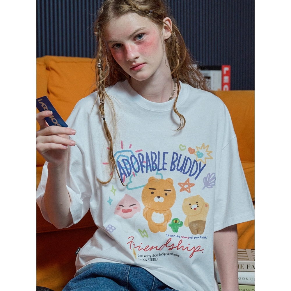 CPGN ハッピーフレンズショートスリーブ T シャツホワイト