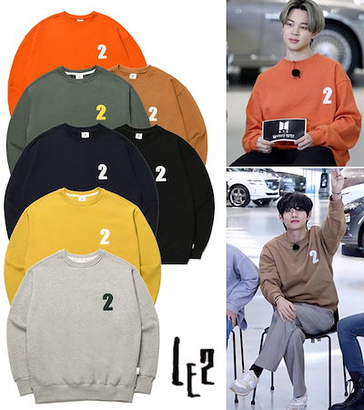 BTS着用★LE2★LOGO SWEAT SHIRT ロゴ スウェット シャツ 大人気 BTSテテ・ジミン LE2 2 LOGO SWEAT SHIRT (LE2