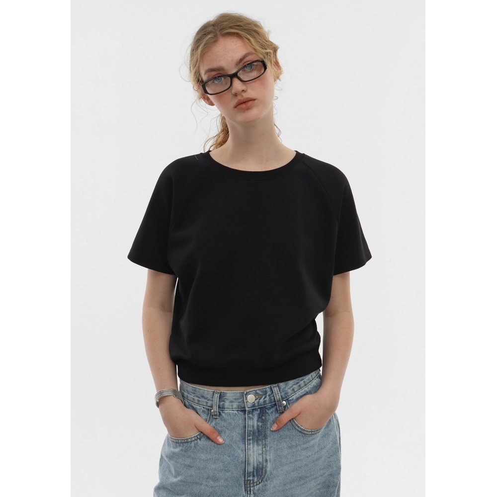 ブラックアップ [B-BASIC] エアスウェットラグラン半袖トレーナー