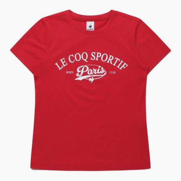 半袖Tシャツ JQS QQ123LRS13-RED グラフィック ベーシック 半袖Tシャツ / RED