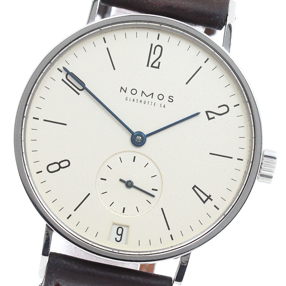 ノモス NOMOS TN1721W2 タンジェント デイト スモールセコンド 手巻き メンズ 内箱・保証書付き_958194【中古】