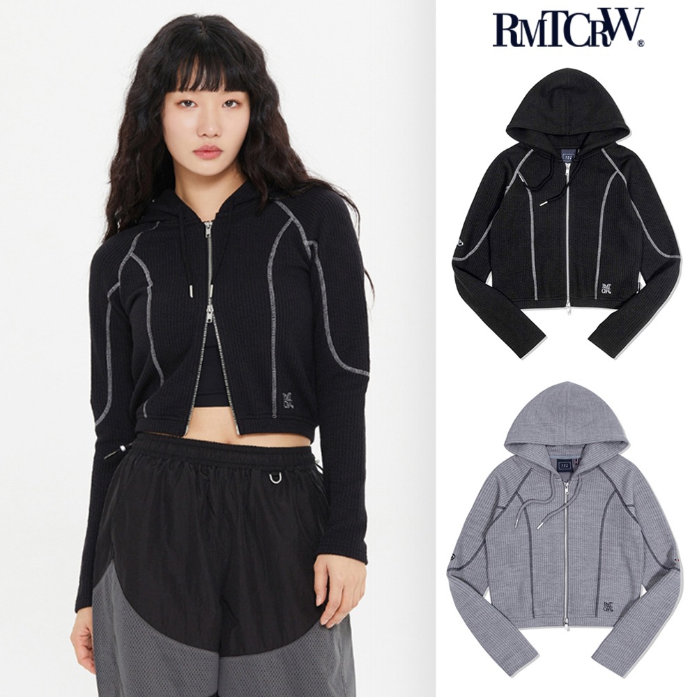 【ROMANTIC CROWN】 BIKER KNIT HOOD ZIP UP 11,200円