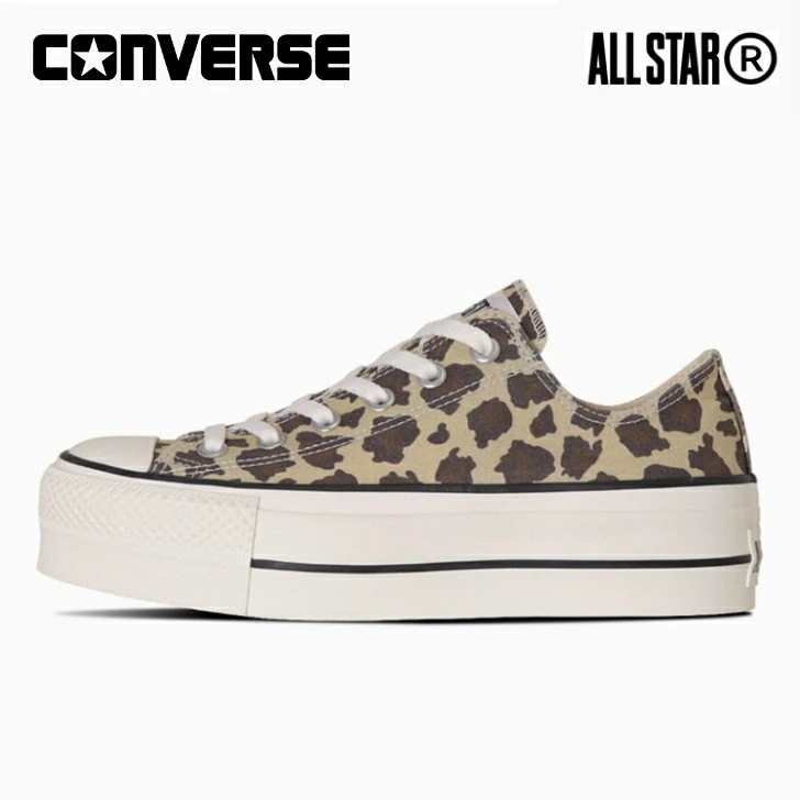 コンバース スニーカー ローカット オールスター (R) リフテッド LP OX レディース CONVERSE ALL STAR (R) LIFTED OX 厚底 ヒョウ柄