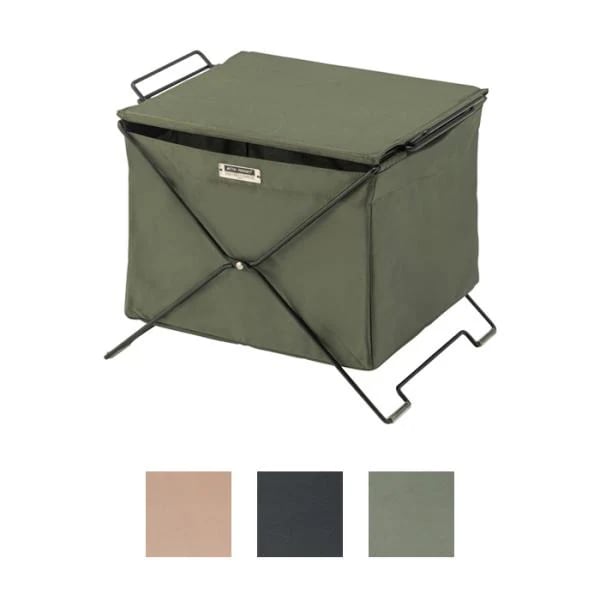 収納ボックス 折りたたみ 折り畳み バスケット 収納 かご カゴ おしゃれ ミリタリー調 おしゃれ アメリカン カジュアル デザイン 黒 ブラック 緑 グリーン BOX