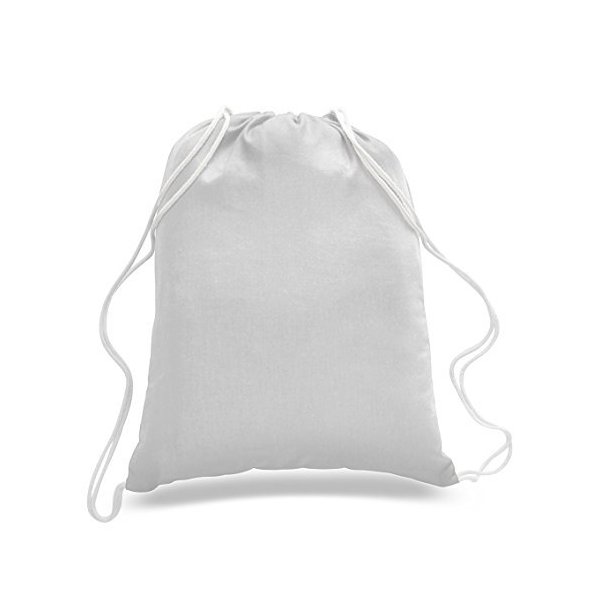 (36 Pack) Set of 36 Durable Cotton Drawstring Tote Bags (White) 並行輸入品