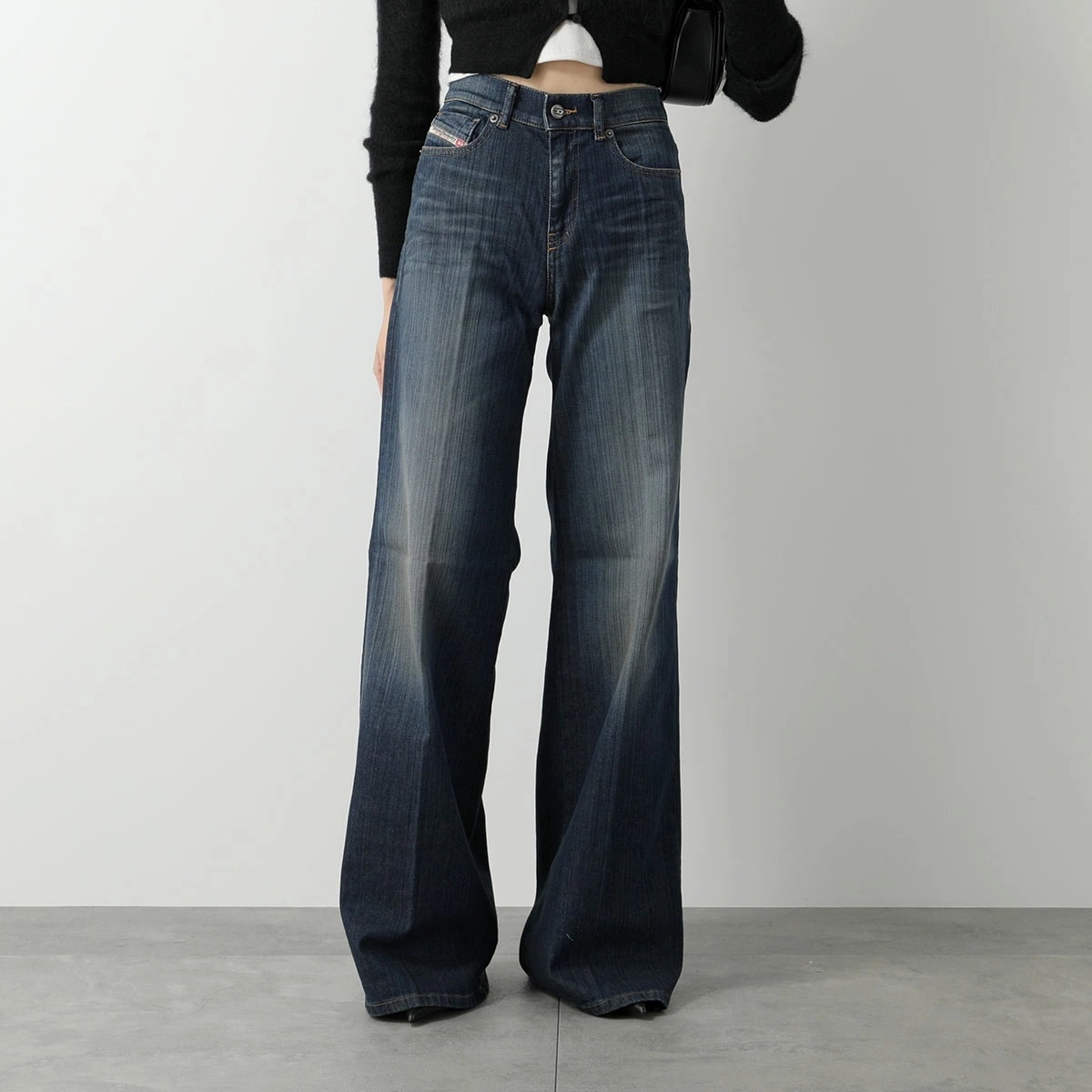 DIESEL ディーゼル ジーンズ 1978 D-AKEMI A03624 09J45 レディース デニム パンツ ワイド フレア ブーツカット ジーパン Gパン 01