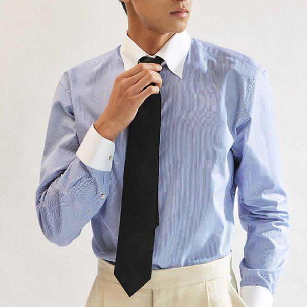 綿混紡ストライプ配色ドレスシャツ レギュラー핏__DLA1SHDL196B1