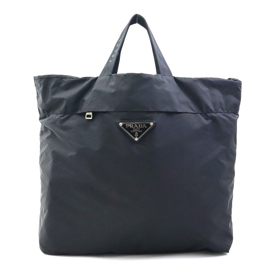 プラダ PRADA ハンドバッグ エコバッグ ナイロン ブラック ユニセックス 56531a
