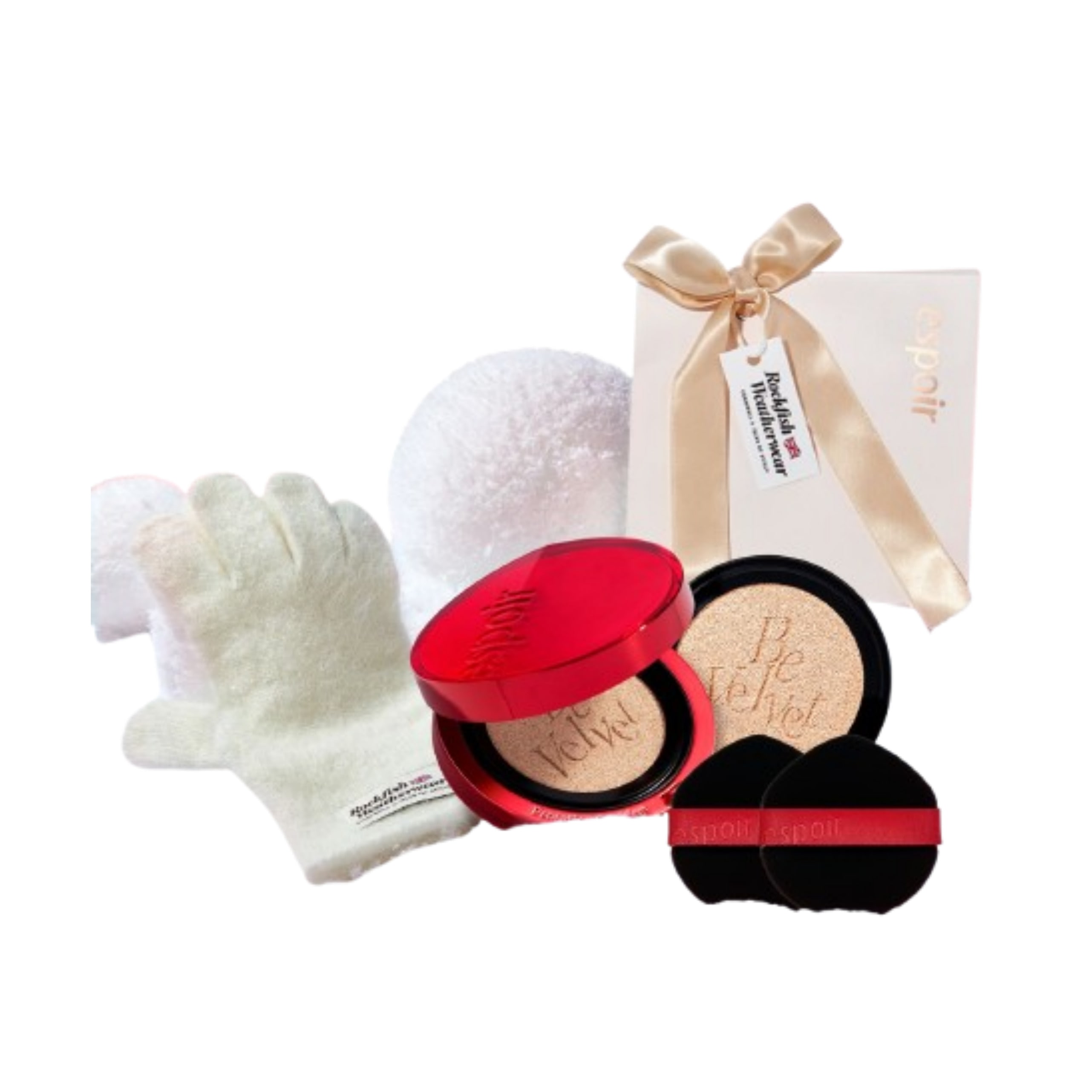 [24FW/New]ビベルベット クッション本品&リフィル+Rockfish Weatherwear ファジー ショートグローブ(White) #winter edition