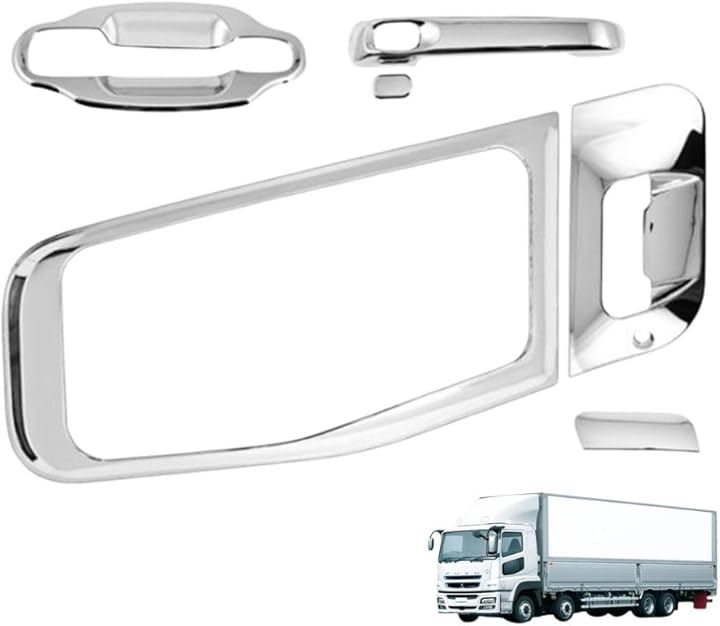 互換品 三菱ふそう スーパーグレート NEW 17 07 10t ドアハンドルカバー プロテクター メッキ グリップ ガーニッシュ トラック 汎用 6点セット