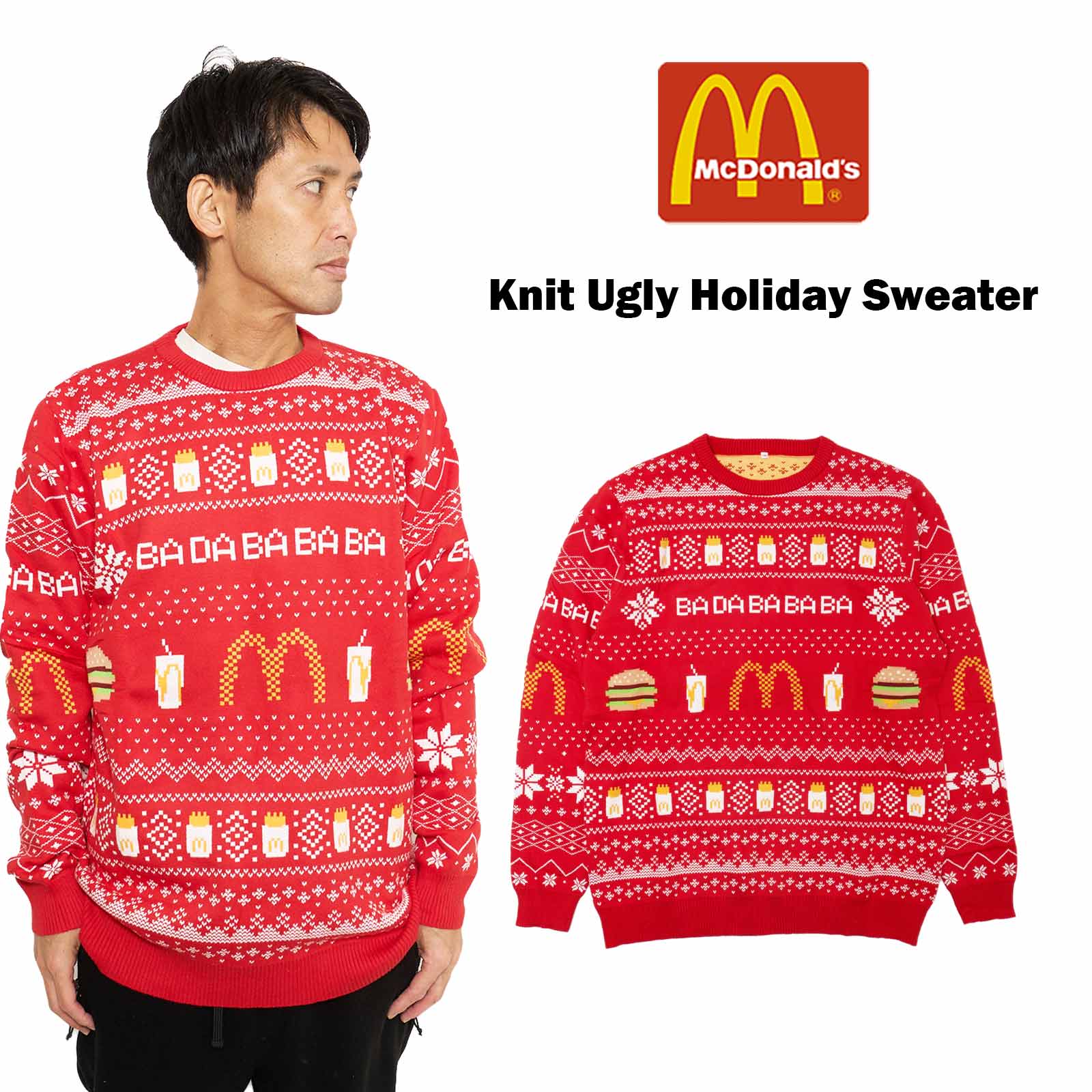 マクドナルド McDonald’s アグリー ホリデーコットンセーター メンズ レディース ユニセックス コットンニット マック マクド クリスマス アメリカ買い付け