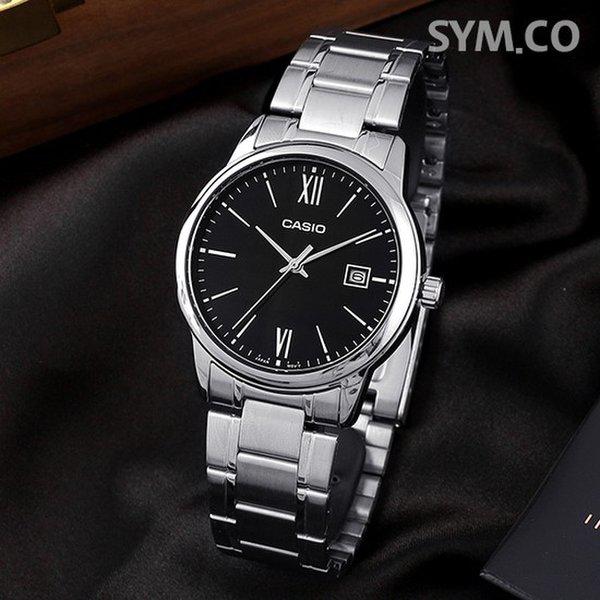 MTP-V002D-1B3 クラシックラウンドアナログスーツメンズメタルウォッチ d