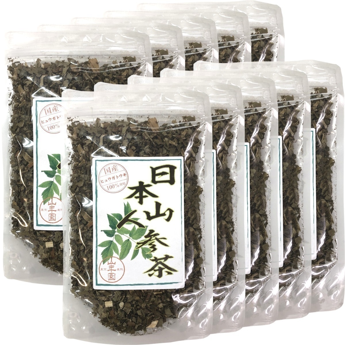 国産 無農薬 日本山人参茶(リーフ) 70g10袋セット 宮崎県産 健康茶 妊婦 ダイエット 贈り物 ギフト プレゼント お年賀 御年賀 プチギフト お茶2025 内祝い お返し