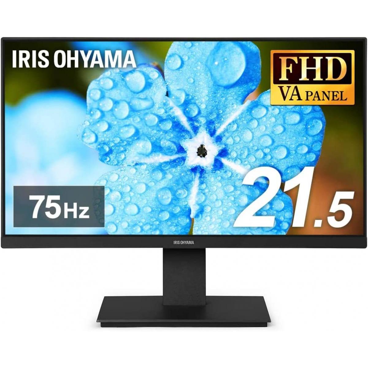 アイリスオーヤマ 液晶ディスプレイ モニター 21インチ ILD-D21FHD-B ブラック Full HD対応 スリムベゼルデザイン フリッカーレス設計 非光沢タイプ