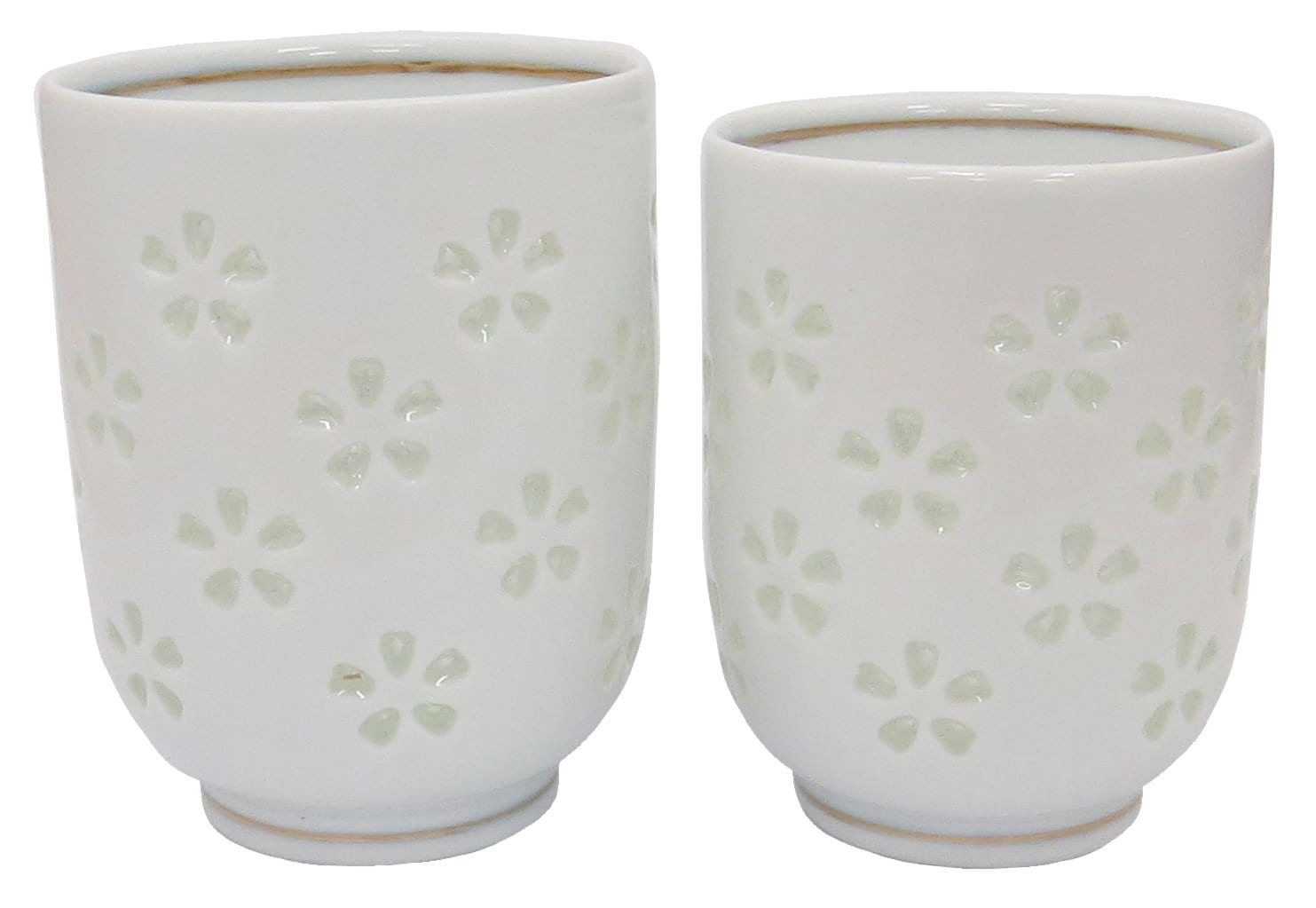 波佐見焼 丹心窯 水晶花詰め 組湯呑 (化粧箱入) 06113