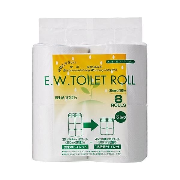 太洋紙業 EWトイレットロール45m巻 8R12パック
