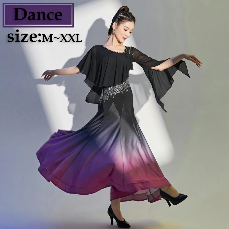 モダンダンス 社交ダンス 衣装 ワンピース 大きい裾 おしゃれ 上品 ダンス専門服 舞台 演出 イベント ステージ衣装 ラテンダンス ダンスウエア 競技着 練習着 ワルツ チャチャ タンゴ服 踊り イ 7,081円