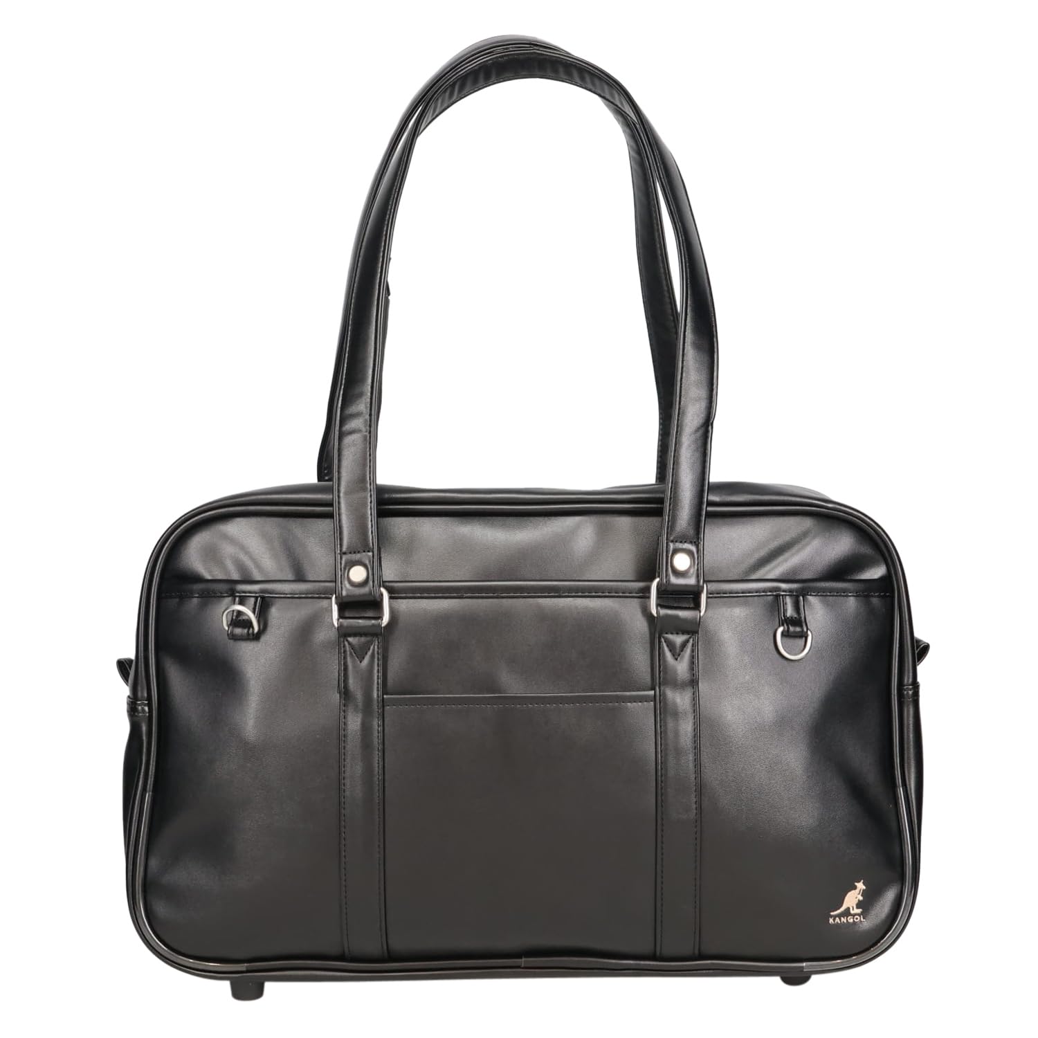 [カンゴール] 合皮スクールバッグ 学生 人気 限定色 250-1010 (ブラック×ベージュ)