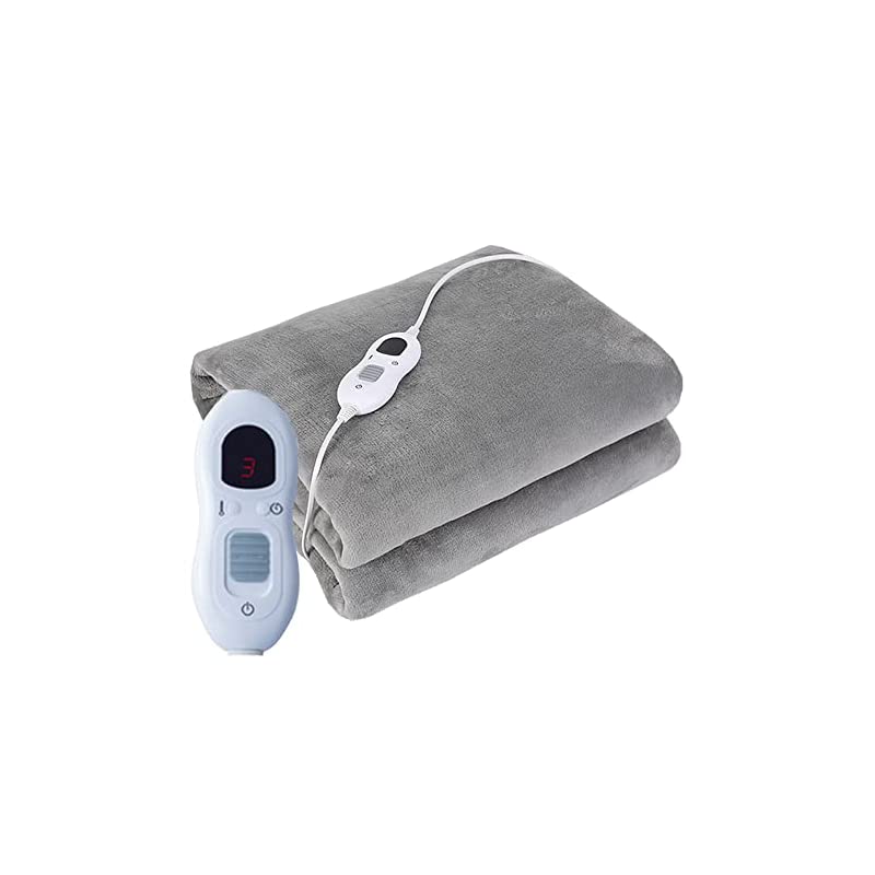 電気毛布 掛式兼用 シングル 152cm*127cm 省エネ ふわふわ 暖房器具 グレー