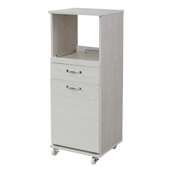 JKプラン FLL-0069-WH ホワイト Lycka land(リュッカランド)シリーズ [レンジ台(ロータイプ45cm幅ダストボックス ペール付)] メーカー直送