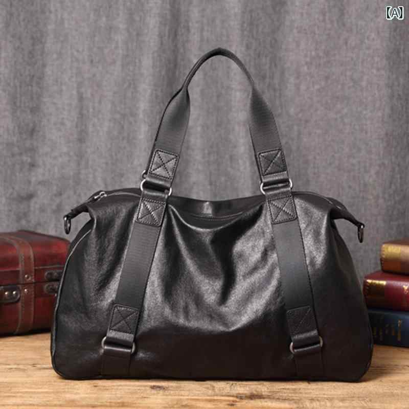 バッグ　ハンドバッグ　トラベル 革 メンズ 横型 牛革 ハンドバッグ ショルダー メッセンジャーバッグ カジュアル ビジネス テクスチャ 旅行 大型 バッグ