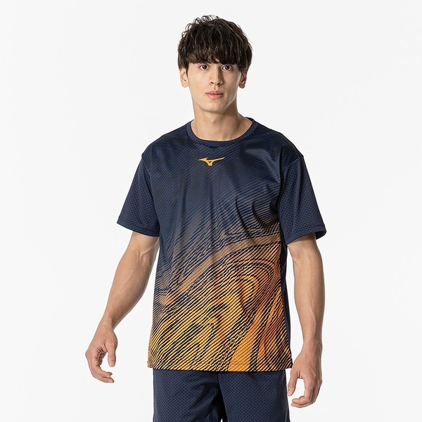 MIZUNO ミズノ 汗処理/通気 ドライエアロフローキープライトゲームシャツ ラケットスポーツ ユニセックス ゲームウエア メンズ 62JAB00013
