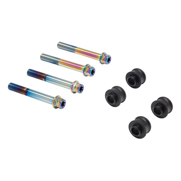 オフセットカラーマウントボルトセット 適合キャリパーA フランジ六角 チタン色 CBK-01AFT