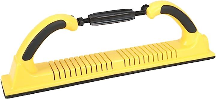 パテ研ぎ ハンドサンディングブロック フレキシブル サンドペーパー 研磨 板金 塗装 修理 研削 湾曲 柔軟( イエローxブラック)