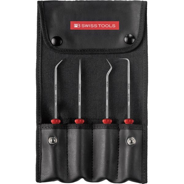 PB SWISS TOOLS ピービースイスツールズ 4本組 スイスグリップタイプ ピックツールセット ロールケース付 紙箱仕様 8681.SETCBB