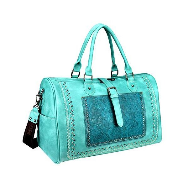 Montana West Buckle Leather Travel Duffle Bags Western Aztec Sugar Skull Sport Gym Bag For Women Tur