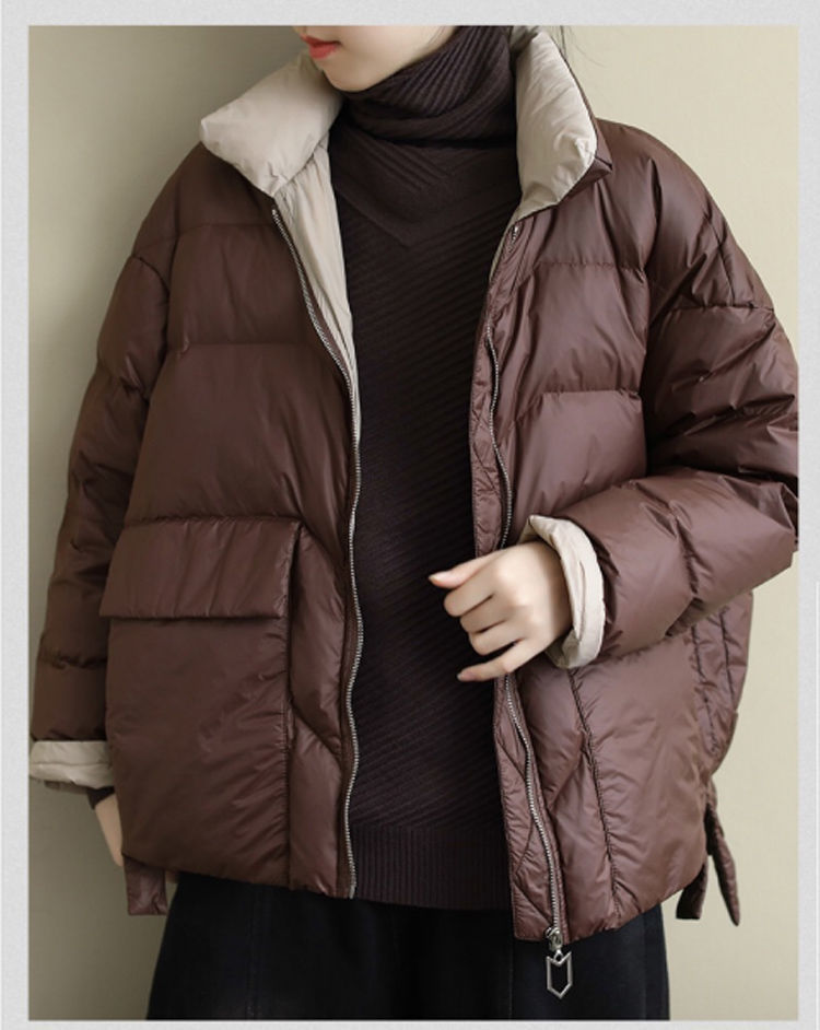 ショートコート ダウンコート レディース 中綿 体型カバー 中綿コート カジュアルコート 冬服 母