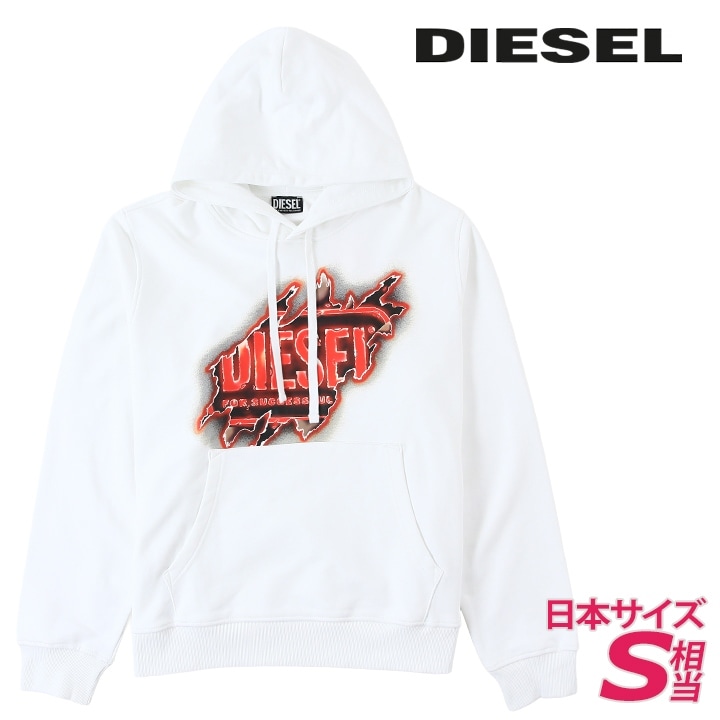スウェットパーカー メンズ S-GINN-HOOD-E8 グラフィックロゴプリント コットン die-m-t-g4-180
