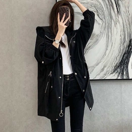 アウター パーカー ジャケット シャンパー 上着 ウインドブレーカー 袖あり 長袖 ファスナー ポケット かっこいい 前開き かわいい 大人可愛い きれいめ シンプル カジュアル 大人 上品 おしゃれ