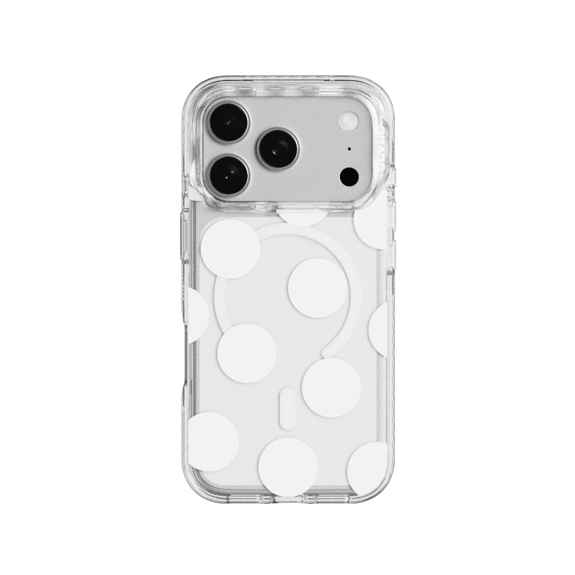 【GRAGG】 MAGSAFE LAYERS FRAME CASE CLEAR - MILKY DOT 正規品