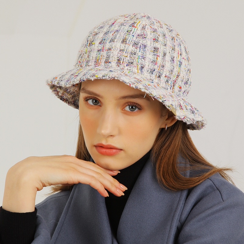 ファジー ツイード バケットハット　フローズン 5,403円