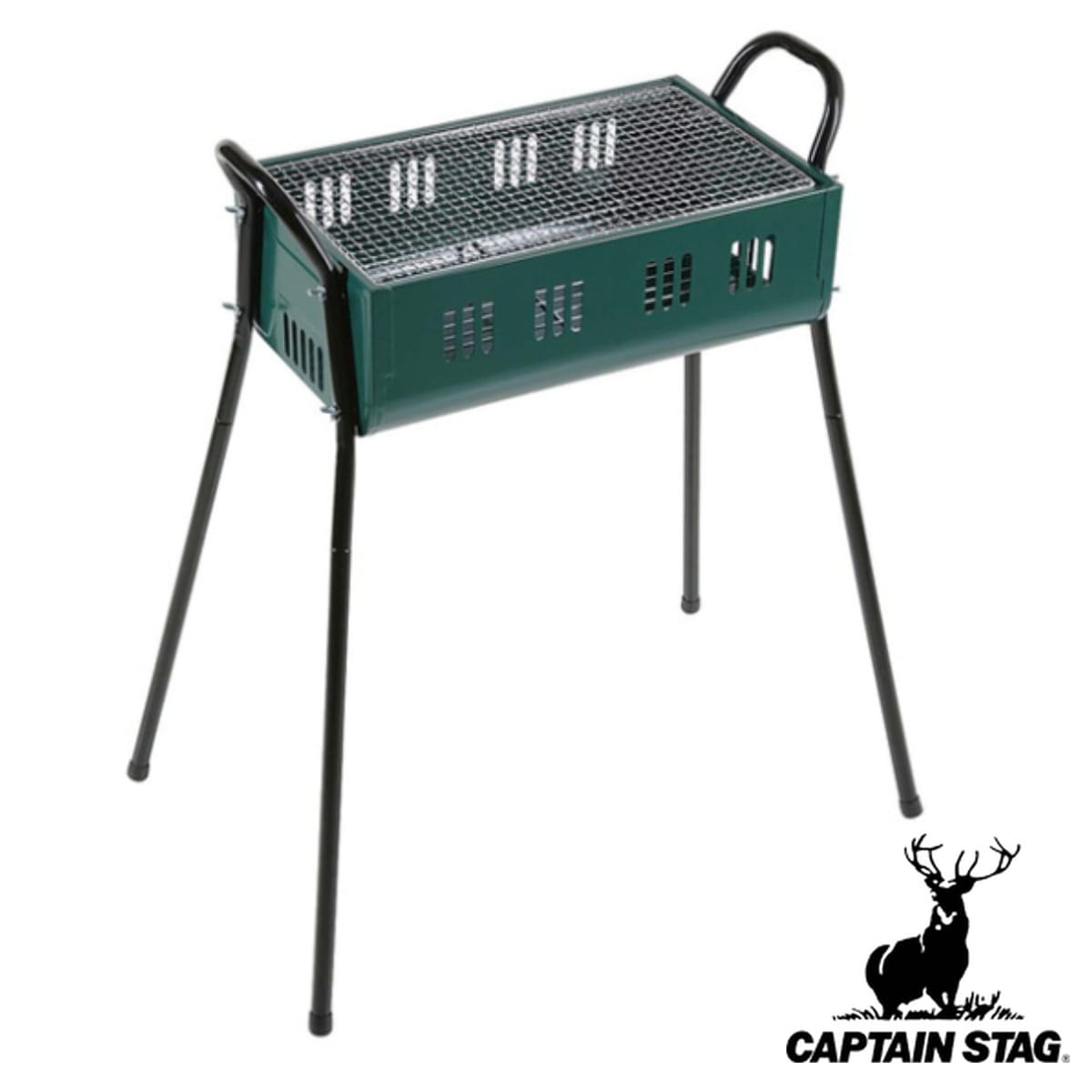 バーベキュー コンロ BBQコンロ 3ー4人用 幅42cm NEWスパイヤー ツーウェイ 420 キャプテンスタッグ CAPTAIN STAG バーベキューコンロ 2WAY 高さ調節