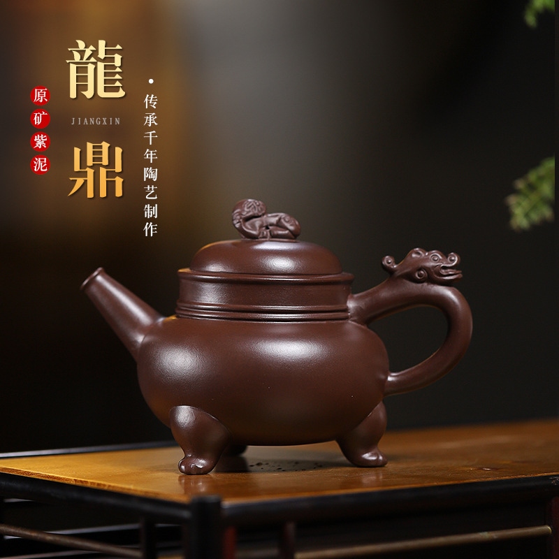 Zimu Craftsmanは純粋に手作りの有名な紫色の粘土ティーポット長いティーポット