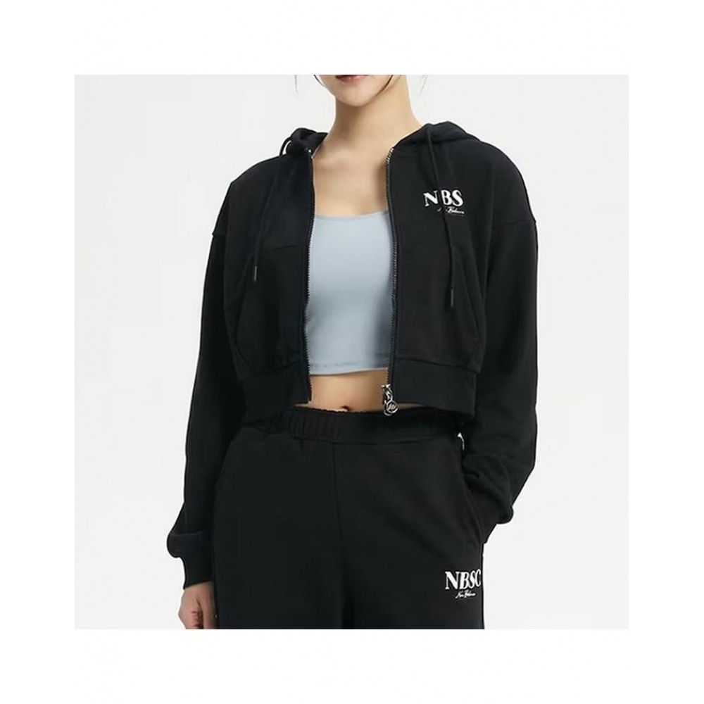 ニューバランス W 起毛なしセミクロップパーカージップアップ NBMDD3W852-19