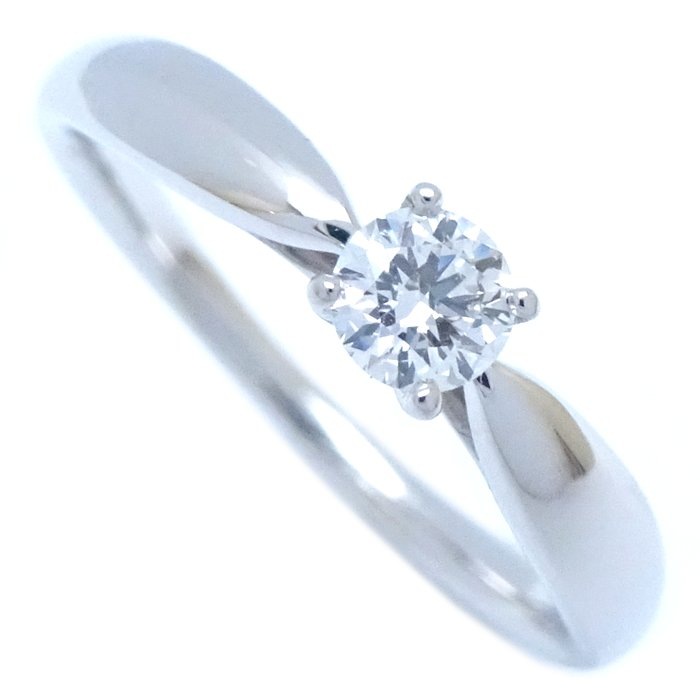 ハーモニー リング 指輪 一粒ダイヤモンド0.18ct E.VVS2.3Excellent 11号 Pt950プラチナ/292974【中古】